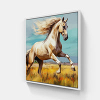 Gentle Horse Gaze-Canvas-artwall-20x20 cm-White-Artwall