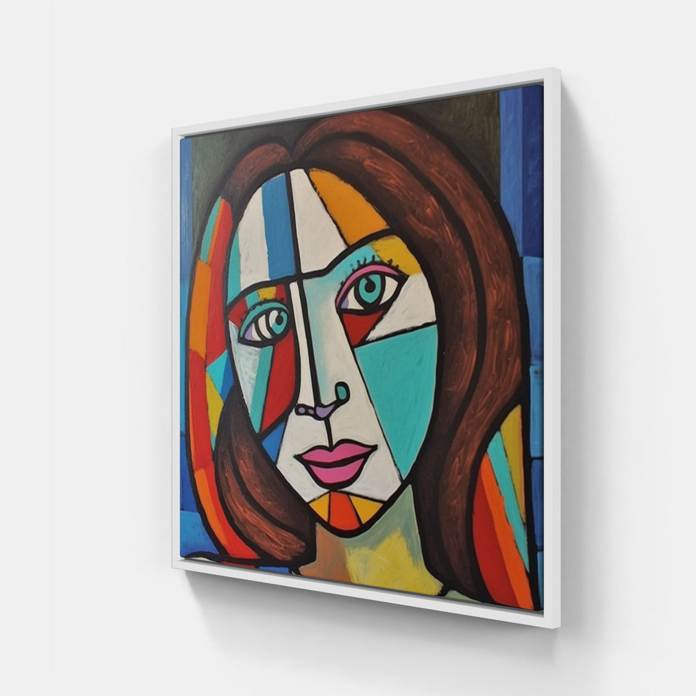 Bold Picasso Strokes-Canvas-artwall-20x20 cm-White-Artwall