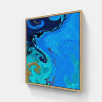 Blue time fades away-Canvas-artwall-20x20 cm-Wood-Artwall
