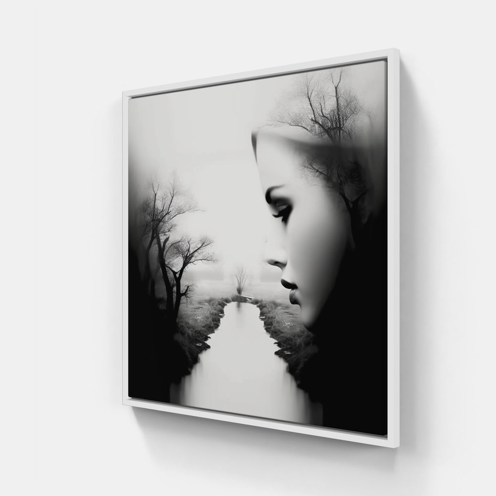 Pure Black & White-Canvas-artwall-40x40 cm-White-Artwall