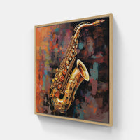 Whimsical Saxophone Notes-Canvas-artwall-Artwall