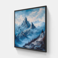 Picturesque Mountain Scene-Canvas-artwall-20x20 cm-Black-Artwall