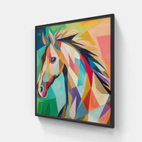 Noble Horse Beauty-Canvas-artwall-20x20 cm-Black-Artwall