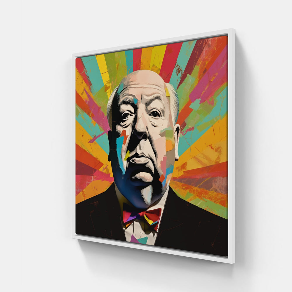 Alfred Hitchcock-Canvas-artwall-20x20 cm-White-Artwall
