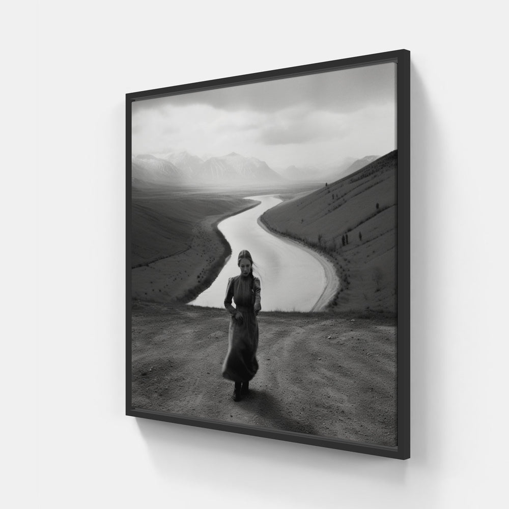 Silent Monochromatic Tales-Canvas-artwall-40x40 cm-Black-Artwall