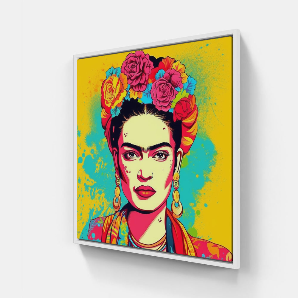 Queen Frida Kahlo-Canvas-artwall-20x20 cm-White-Artwall