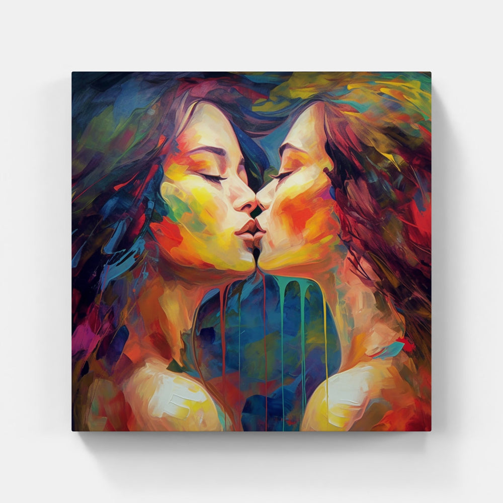 Amorous Love Embrace Devotion-Canvas-artwall-Artwall