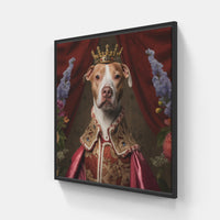 Dog joy life love-Canvas-artwall-20x20 cm-Black-Artwall