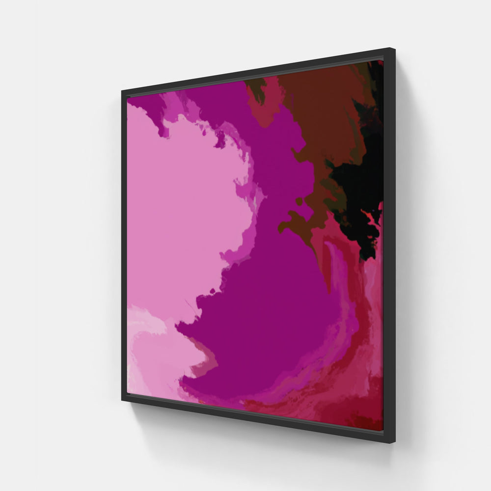 Pink roses bloom-Canvas-artwall-20x20 cm-Black-Fine Paper-Artwall