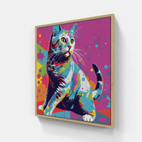 Cat meow fur purr-Canvas-artwall-20x20 cm-Wood-Artwall