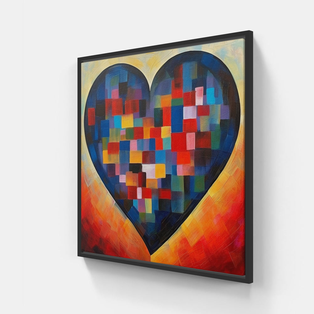 Hearts' Endless Passion-Canvas-artwall-20x20 cm-Black-Artwall