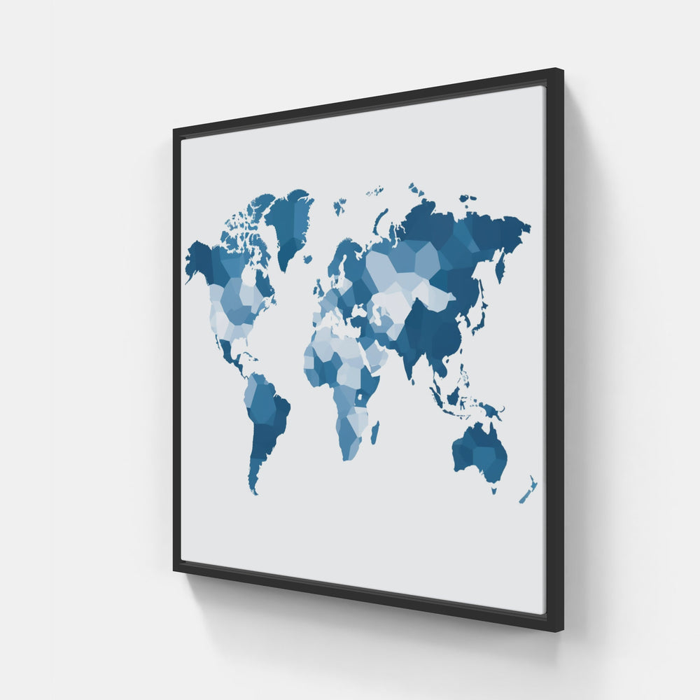 Whirling World Wonders-Canvas-artwall-20x20 cm-Black-Artwall