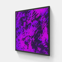 Purple on time blooms-Canvas-artwall-20x20 cm-Black-Artwall