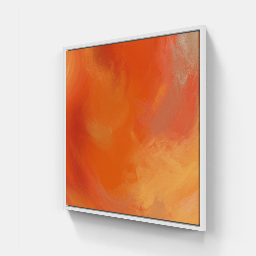 Orange always timely-Canvas-artwall-20x20 cm-White-Artwall