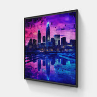 Urban Jungle Nights-Canvas-artwall-40x40 cm-Black-Artwall