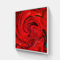 Red blood rage-Canvas-artwall-20x20 cm-White-Artwall