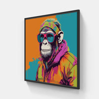 Curious Monkeys Art-Canvas-artwall-20x20 cm-Black-Artwall