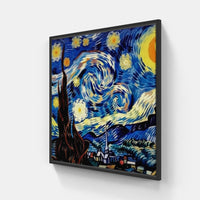 Vibrant Van Gogh Sunflowers-Canvas-artwall-20x20 cm-Black-Artwall