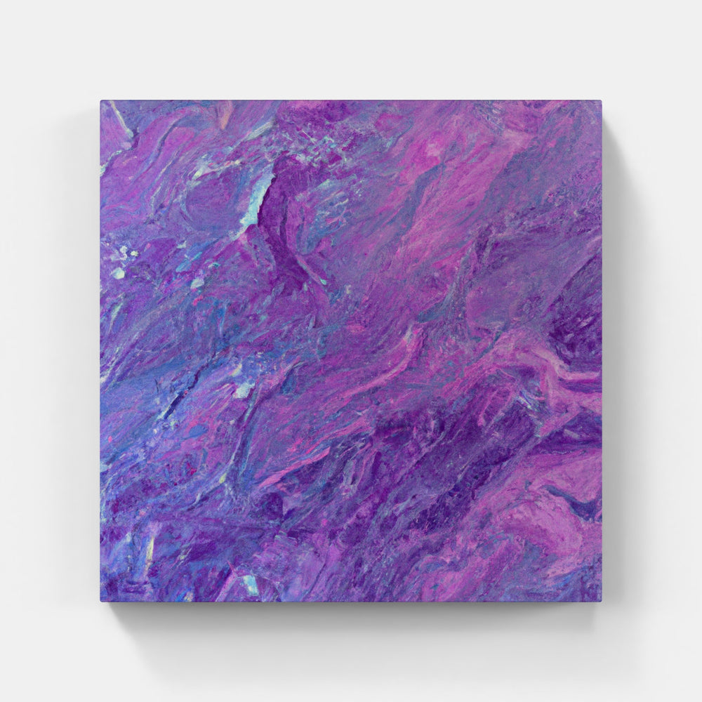 Purple time blooms bloom-Canvas-artwall-20x20 cm-Wood-Artwall