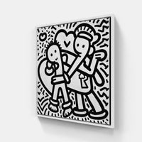 Doodle on time-Canvas-artwall-20x20 cm-White-Artwall