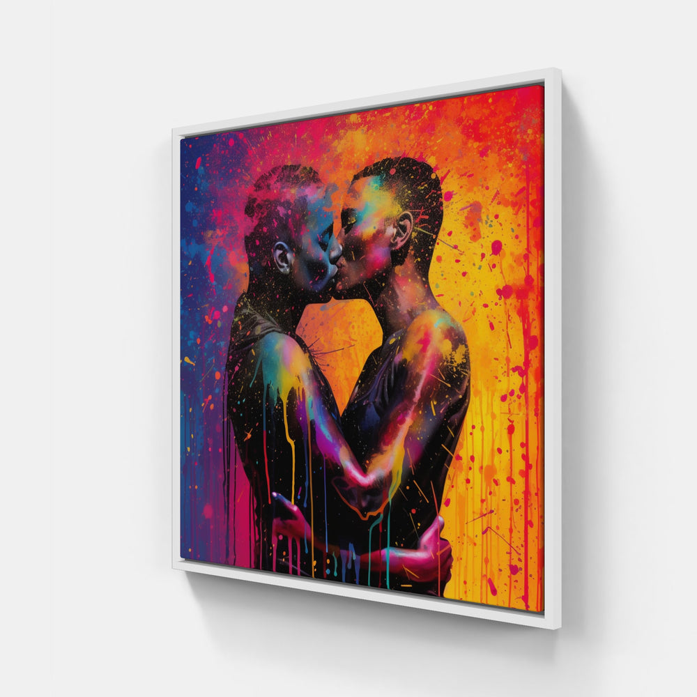 Romantic Emotion Unity Bliss-Canvas-artwall-20x20 cm-White-Artwall