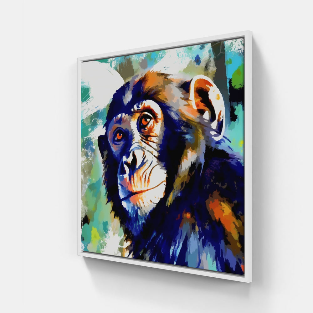 Wild Monkey Masterpiece-Canvas-artwall-20x20 cm-White-Artwall