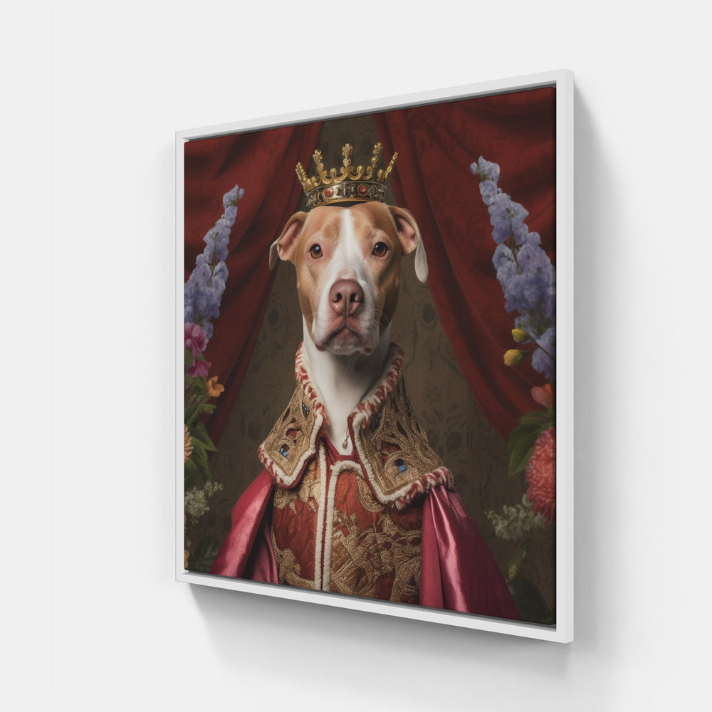 Dog joy life love-Canvas-artwall-20x20 cm-White-Artwall