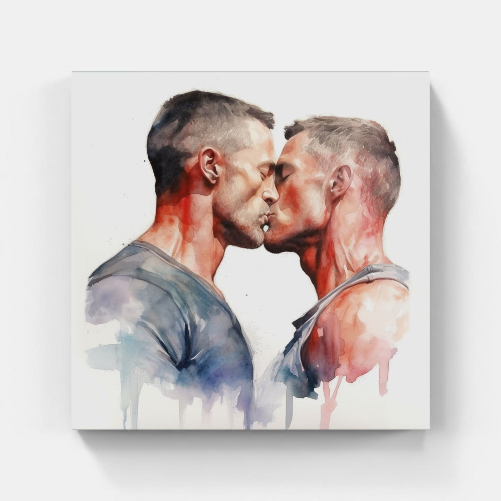 Amorous Unity Passion Embrace-Canvas-artwall-Artwall