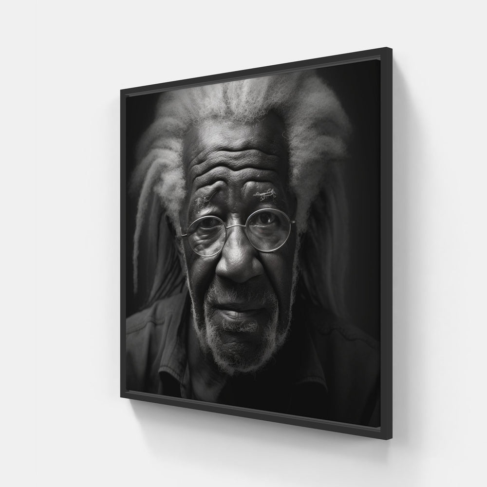 Aged Elegance-Canvas-artwall-20x20 cm-Black-Artwall