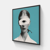 Mystical Collage Reverie-Canvas-artwall-20x20 cm-Black-Artwall