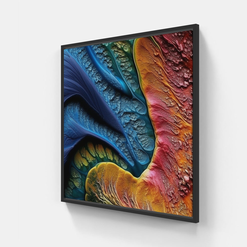 Abstract Luminescent Whirl-Canvas-artwall-40x40 cm-Black-Artwall