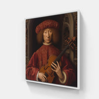 Enigmatic Van Eyck Masterpiece-Canvas-artwall-20x20 cm-White-Artwall
