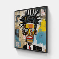 Basquiat's Iconic Symbols-Canvas-artwall-20x20 cm-Black-Artwall