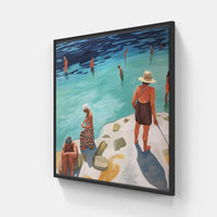 Tide Pools Ocean Breeze-Canvas-artwall-20x20 cm-Black-Artwall