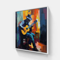 Mesmerizing Guitar Journey-Canvas-artwall-20x20 cm-White-Artwall