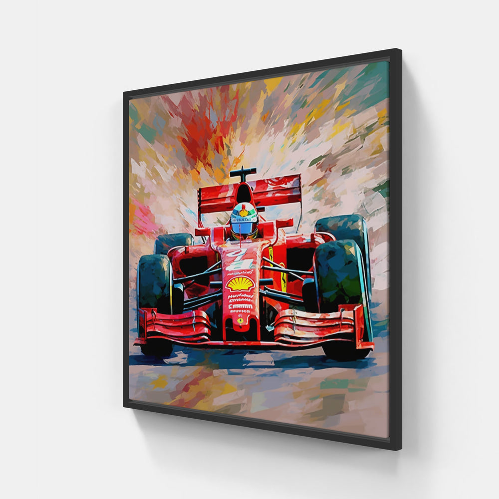 Formula 1 Thrills Unleashed-Canvas-artwall-20x20 cm-Black-Artwall