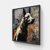 dog love runs deep-Canvas-artwall-20x20 cm-Black-Artwall