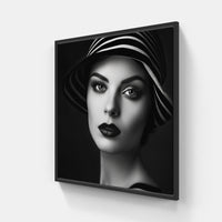 Monochromatic Visions Unveiled-Canvas-artwall-40x40 cm-Black-Artwall