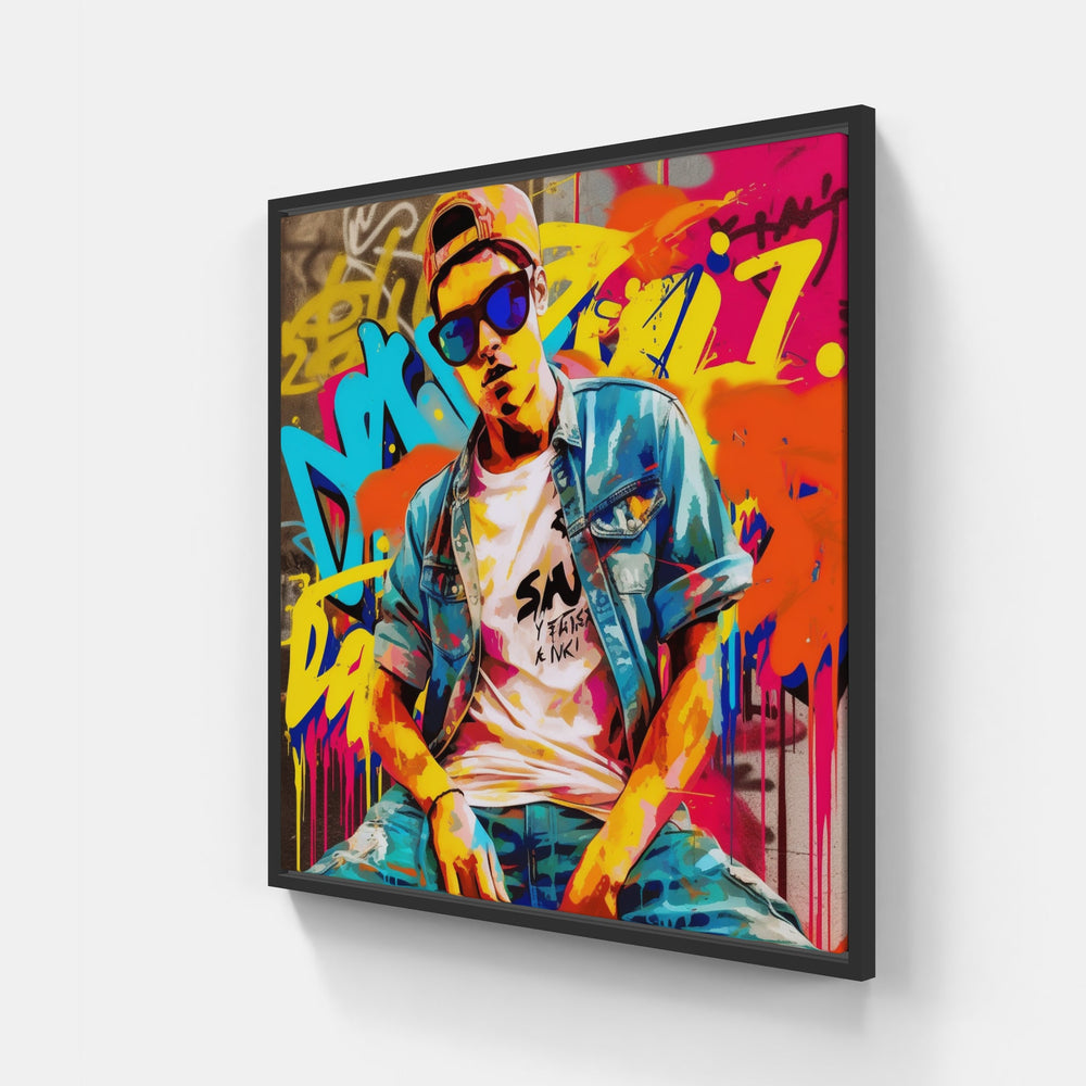 Pop Streetwear Spectrum-Canvas-artwall-20x20 cm-Black-Artwall