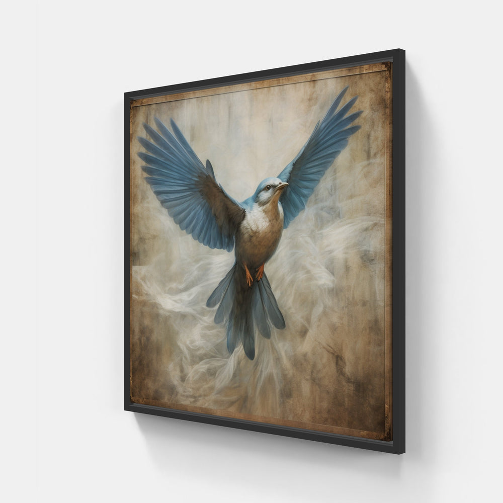 Bird Sky Joy Sing-Canvas-artwall-20x20 cm-Black-Artwall