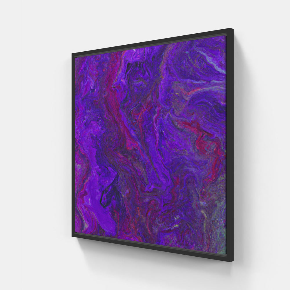 Purple on time bliss-Canvas-artwall-20x20 cm-Black-Artwall