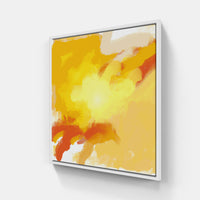 Yellow sunset glow-Canvas-artwall-20x20 cm-White-Artwall