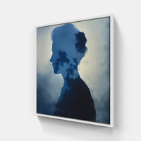 Enigmatic Cyanotype Whispers-Canvas-artwall-20x20 cm-White-Artwall