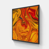 orange waits patiently-Canvas-artwall-20x20 cm-Black-Artwall