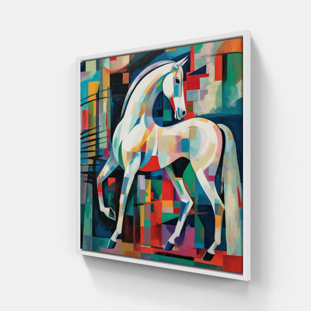 Majestic Horse Trot-Canvas-artwall-20x20 cm-Unframe-Artwall