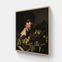 Radiant Caravaggio Mastery-Canvas-artwall-20x20 cm-Wood-Artwall