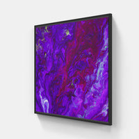 Purple timely bloomed beauty-Canvas-artwall-20x20 cm-Black-Artwall