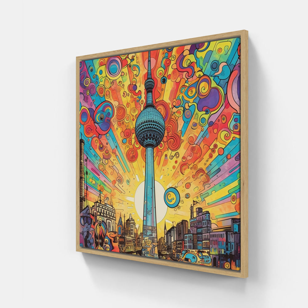 Berlin City Lights Symphony-Canvas-artwall-Artwall