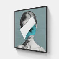 Minimalist Collage Fusion-Canvas-artwall-20x20 cm-Black-Artwall
