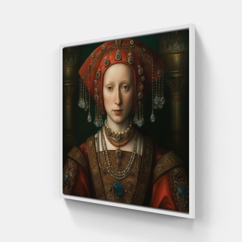 Intricate Van Eyck Details-Canvas-artwall-20x20 cm-White-Artwall